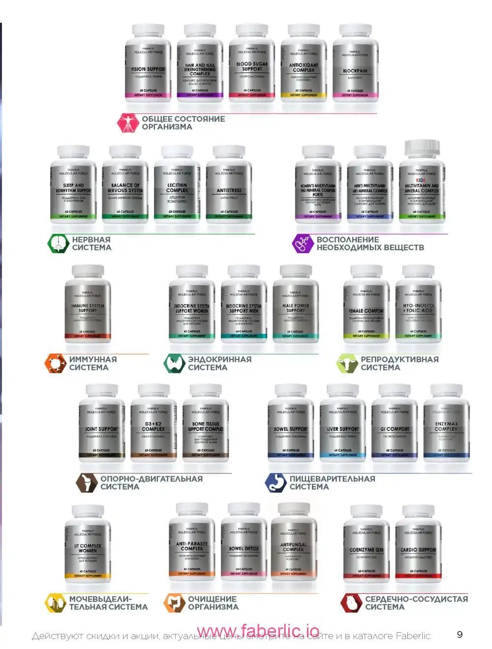 Продукты для здоровья Фаберлик каталог 2026