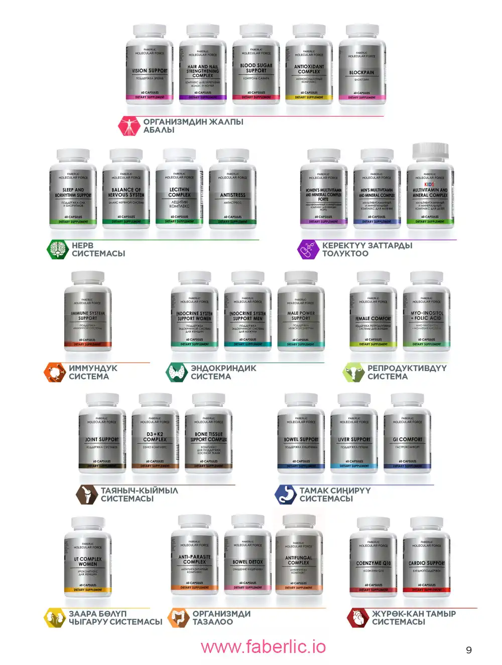 Продукты для здоровья Фаберлик каталог 2026